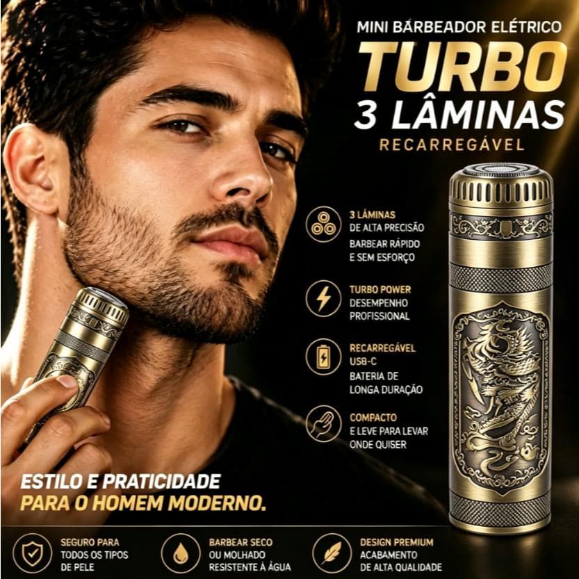 Creme de barba elétrico mini IPX5 à prova d'água, carregável para carro, ideal para viagens e deslocamentos.