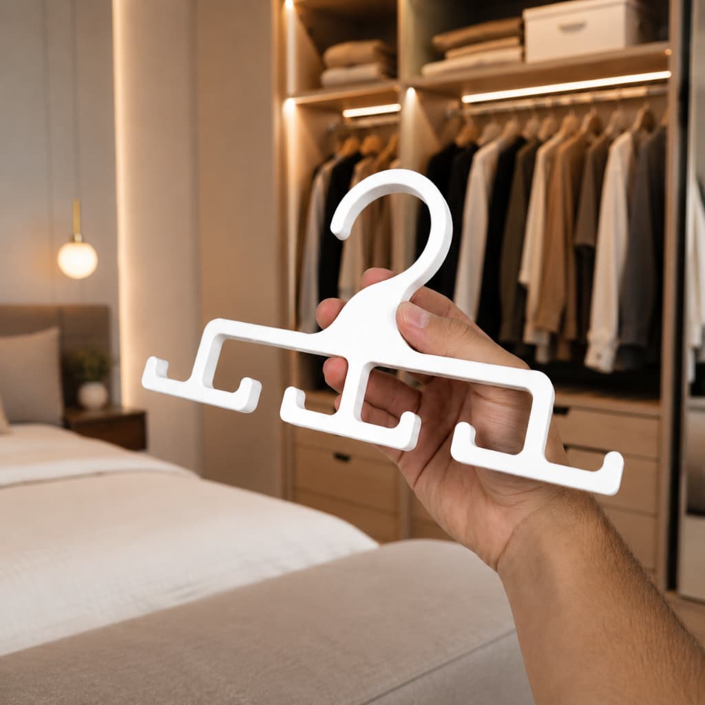 Cabide Organizador de Bonés 6 Lugares Suporte para Guarda-Roupa Closet impressão 3D Resistente Anti-Amasso