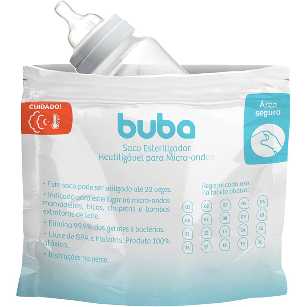 Saco Esterilizador Reutilizável Para Micro Ondas Buba saco buba