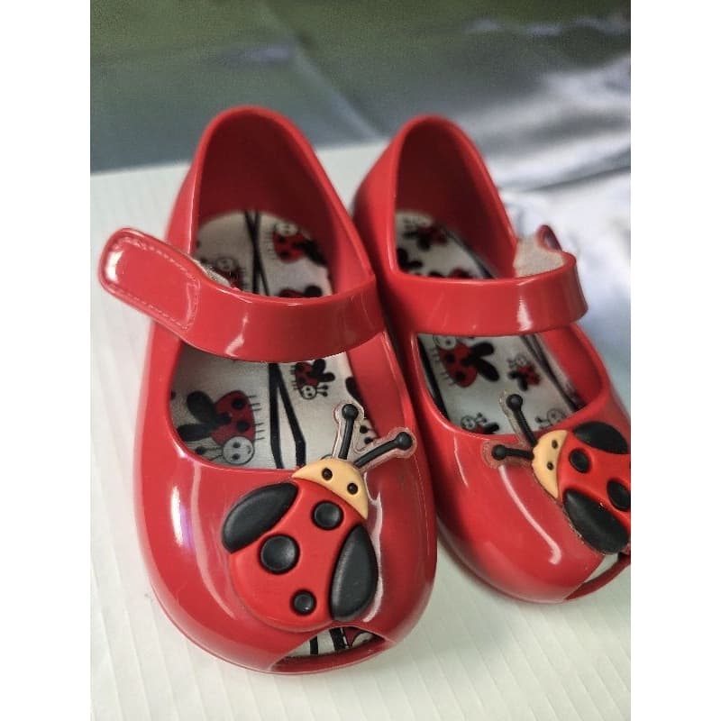 Sapatilha Infantil Pimpolho Colorê Joaninha Vermelho Numeração 16 Desapego Sapatinho de Bebê