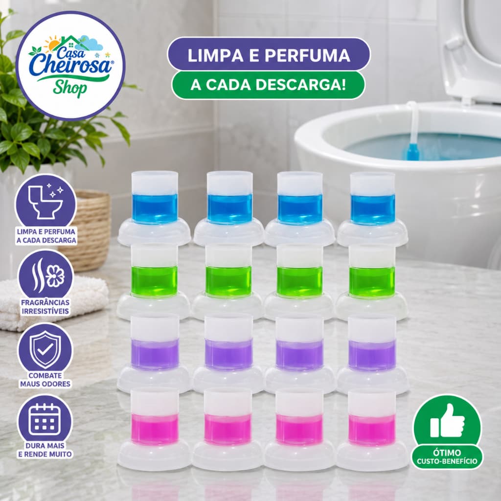Gel Sanitário Diversos Aromas Perfume Para Banheiro Limpa e Perfuma Banheiro, Fragancias Quim aroma