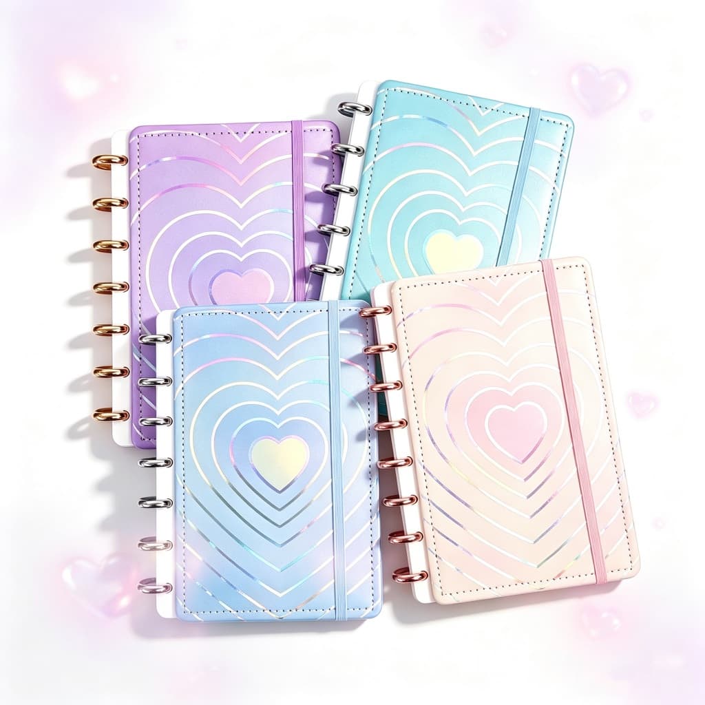 Caderno Refilável Inteligente A5/B5/A4 80 Folhas Capa Dura Personalizado Escolar e Universitário