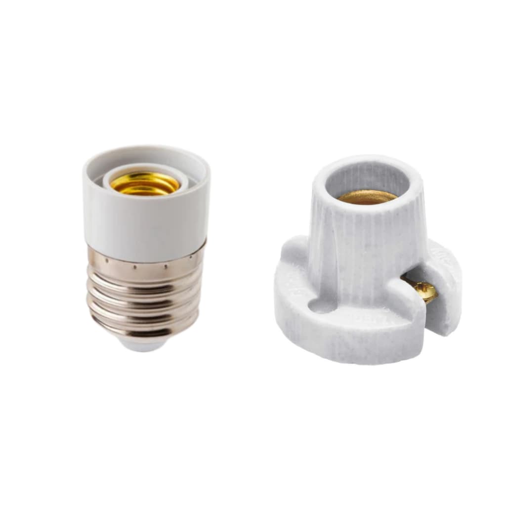 Soquete Adaptador Interneed E27 para E14 e Soquete E14 Lâmpadas Base Fina em Soquete Padrão  Prático e Econômico