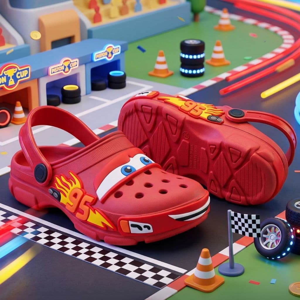 Sandália Babuche Menino Infantil Carros Vermelho Kidstep