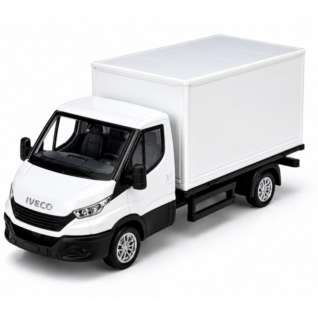 Caminhão Carroceria Miniatura Iveco Daily Carroceria Bau Cor Branco Usual Brinquedos