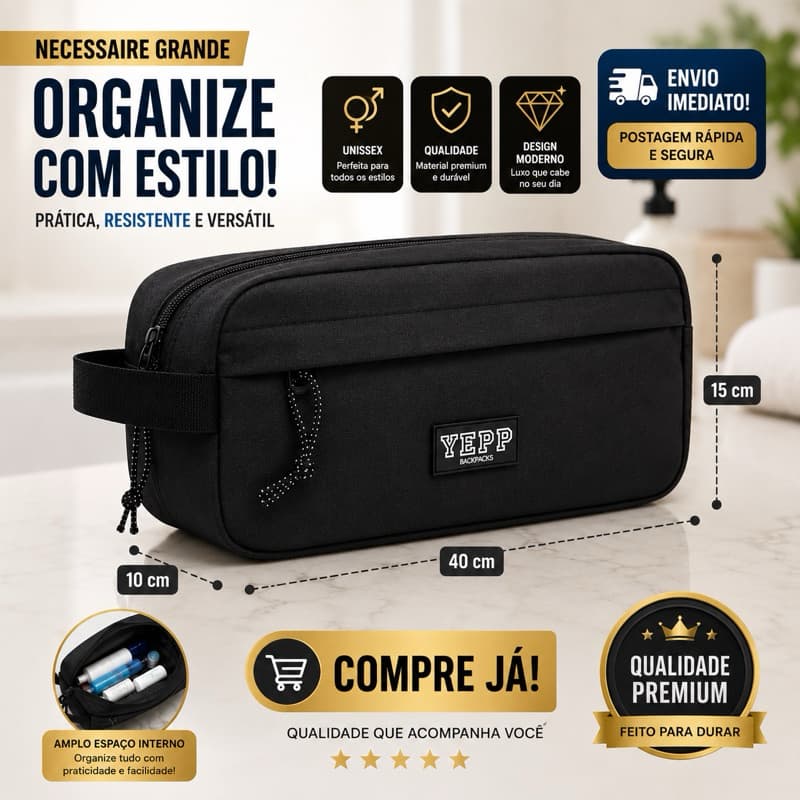 Nécessaire Unissex  Multiuso – Versatilidade e Estilo para o Dia a Dia