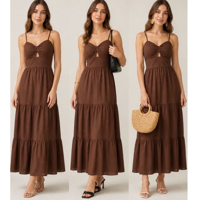 Vestido longo feminino  com bojo, forro, lastex nas costas e alcinha regulável