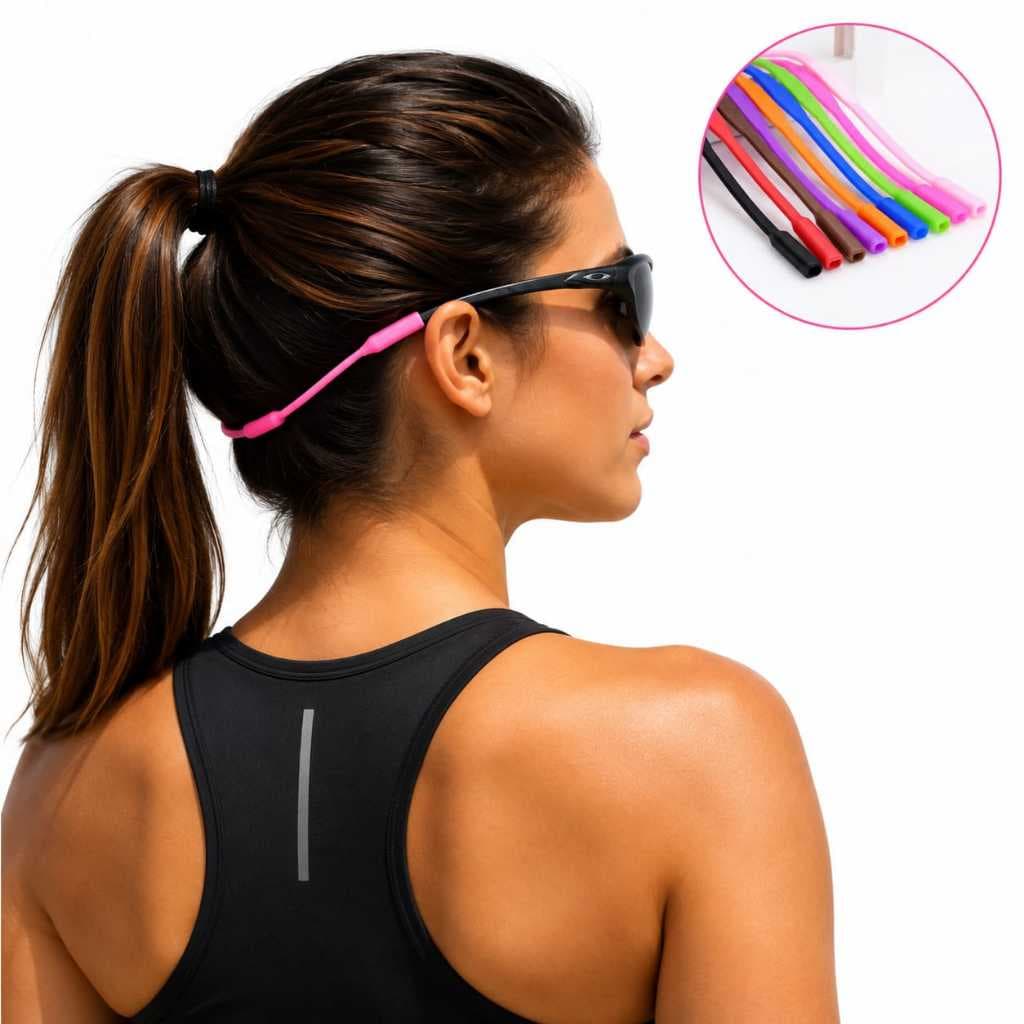 Cordão Prendedor para Óculos de Grau ou de Sol de Silicone Antiderrapante