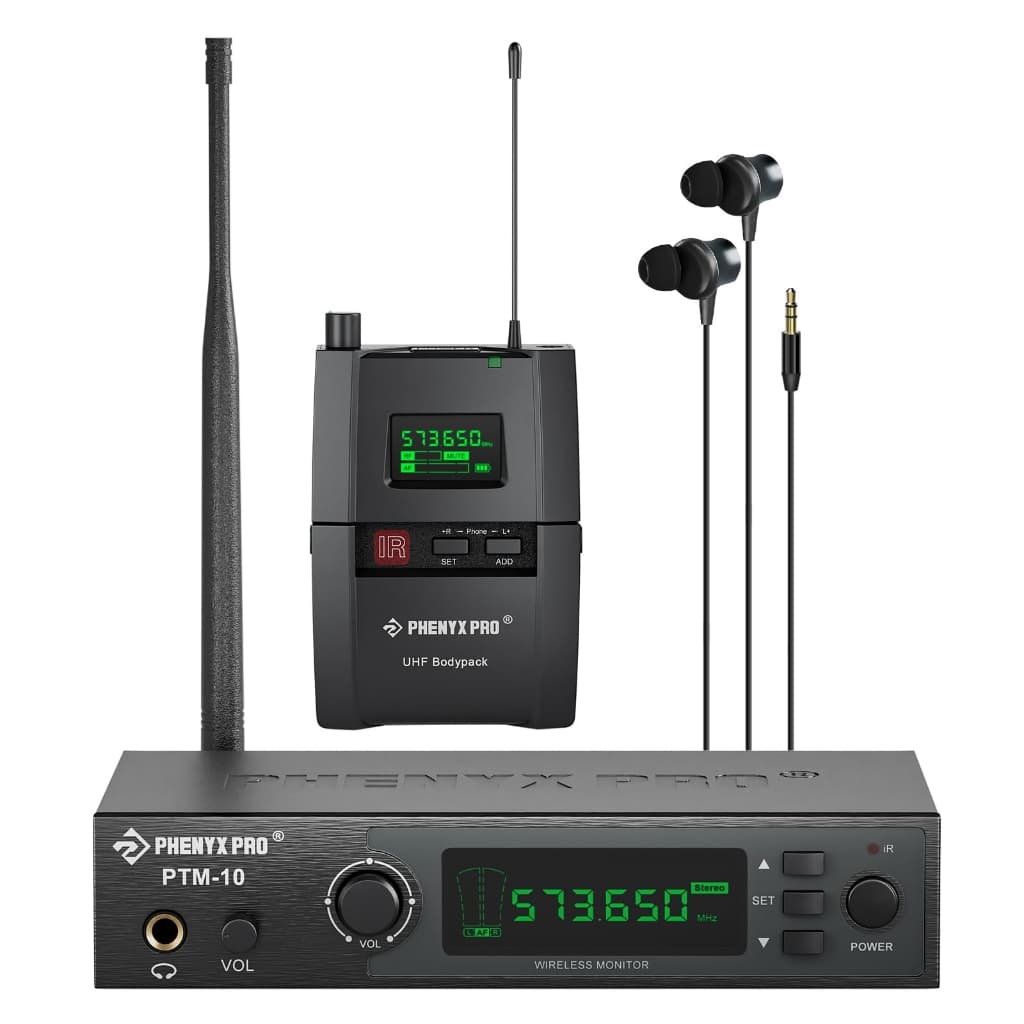 Phenyx Pro PTM-10 Sistema De Controle Sem Fio Estéreo In-ear Palco Retorno Corpo Receptor Sistema