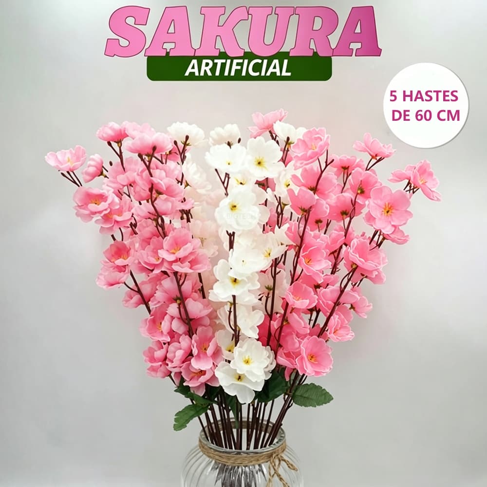 5-10 Galhos Cerejeira Pêssego Artificial Flor Grande Decoração De Arco Casamento