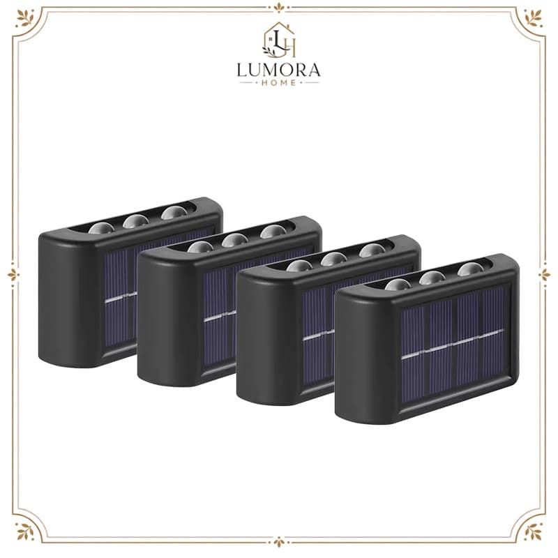 LUMORA HOME KIT 2 Luminária Solar LED Externa Automática Sem Fio para Jardim Escada Cerca Muro Economia de Energia