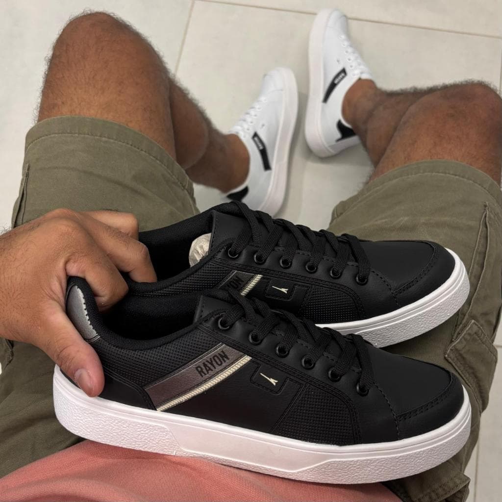 Tênis Casual Masculino Rayon Sapatênis Sola Leve Macia Confortável 37 ao 44 Estilo Urbano Lançamento