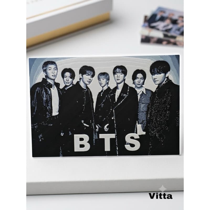 Quadro 3D BTS - RM, J-Hope, Jung-Kook, Jimin, Jin, Suga, V