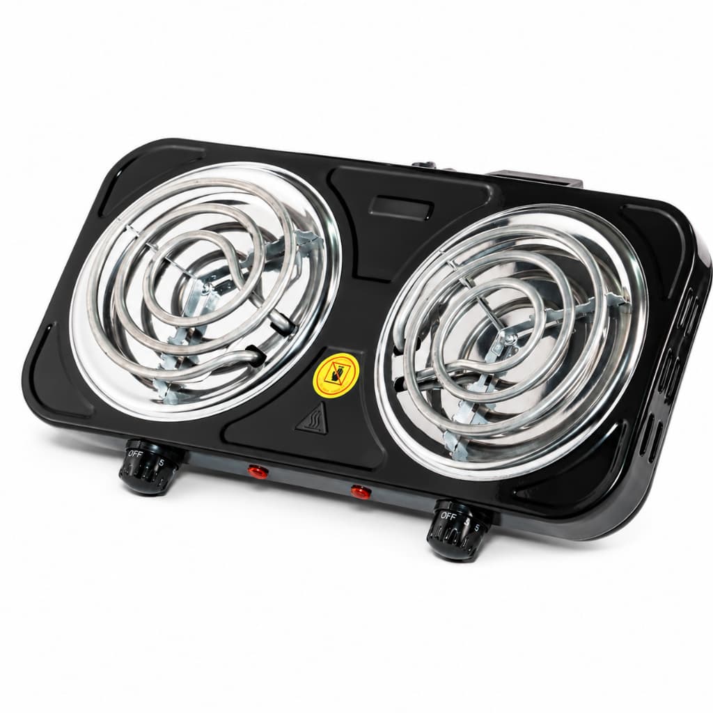 Fogão Cooktop Fogareiro Elétrico 2 Bocas 2000W Portátil 110 E 220v