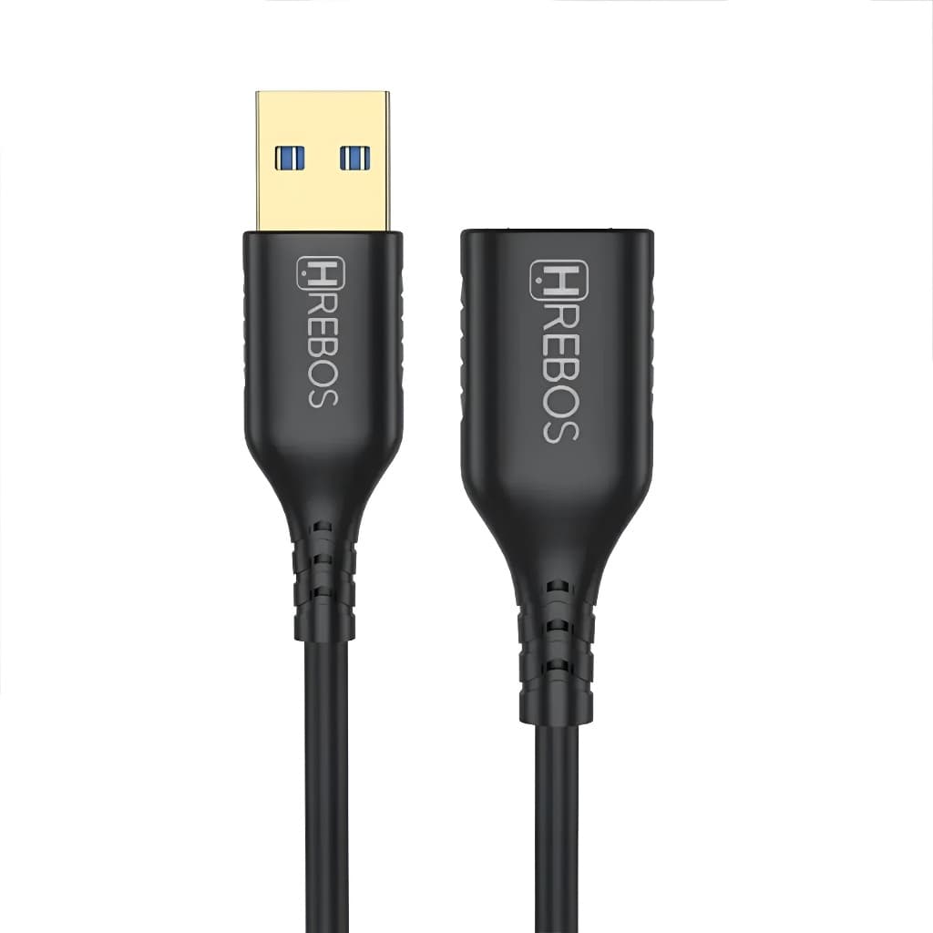 Cabo Extensor Usb 3.0 2 Metros Câmera Webcam Notebooks Pcs Preto