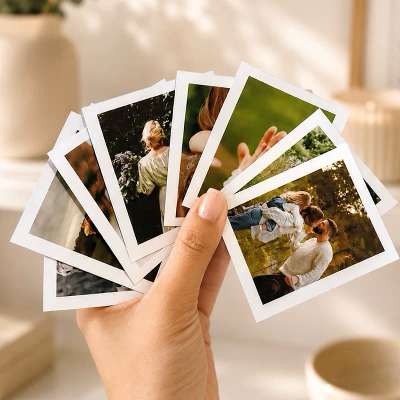 Cards Fotográficos Personalizados | tam 7,5x6 cm | Kit com 9 Cards | Acabamento Fosco