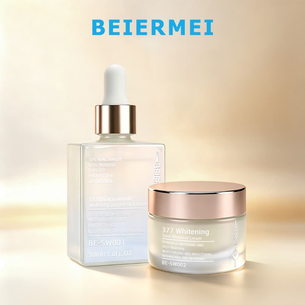 BEIERMEI Kit 2 Creme Ilumina O Tom Da + Madagascar Snow Lotus Essence | Cuida