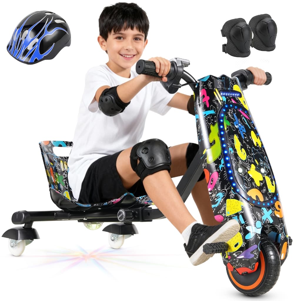HONEYWHALE 008B Triciclo Elétrico Drift Infantil 250W 15KM/H 12KM com Bluetooth, 3 Velocidades