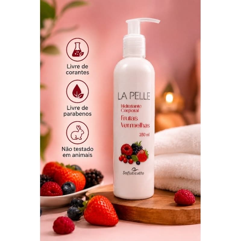hidratante corporal frutas vermelhas com Pantanol