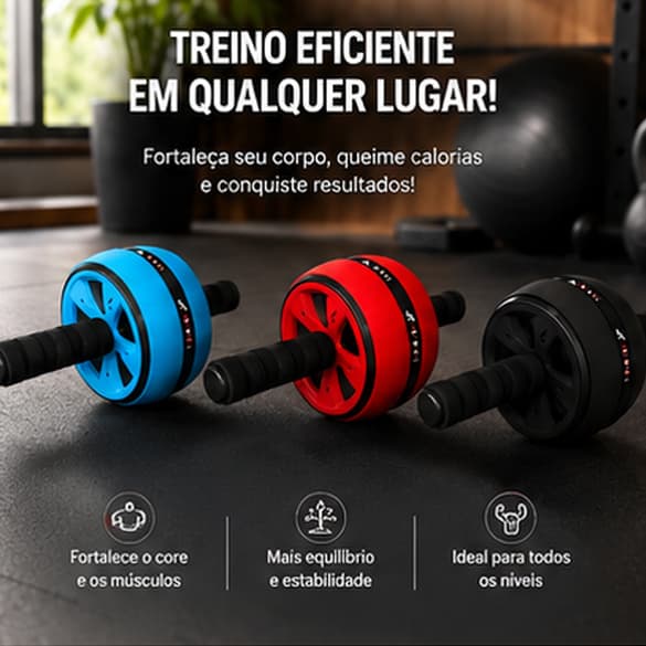 Roda Abdominal Fitness Exercicios Casa Pegada Ergonômica Durável