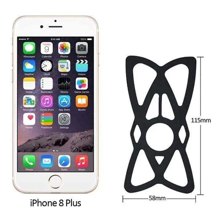 kit 2 Peças Borracha Para Fixação do Celular Para Moto/Bike Silicone Para Suporte Celular Moto E Bike