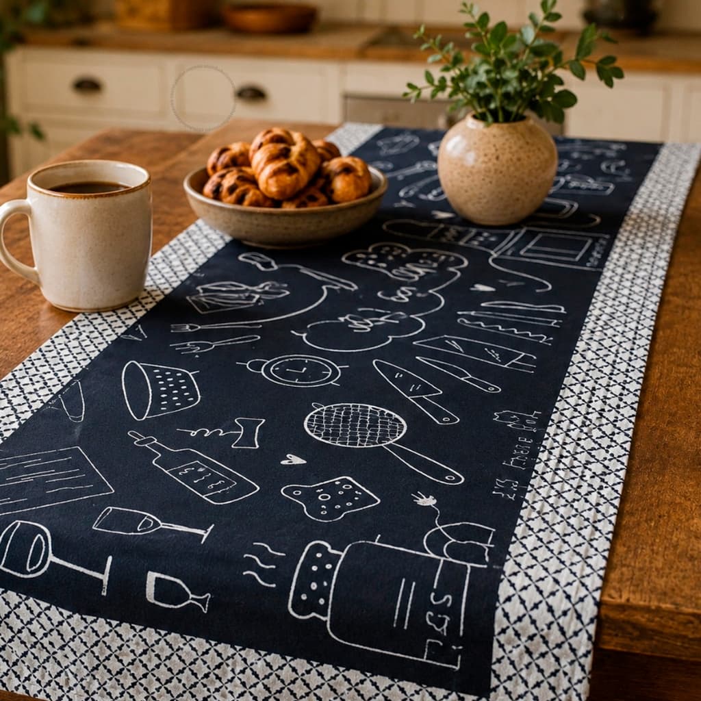 Caminho de Mesa 1.30×50cm Decorativo Acabamento Ultrassônico Elegante Moderno