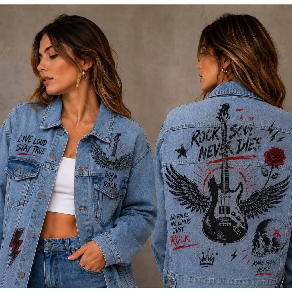 adesivo termocolante DTF Banda Rock EStilo para seu jeans ou tecido, facil de aplicar.