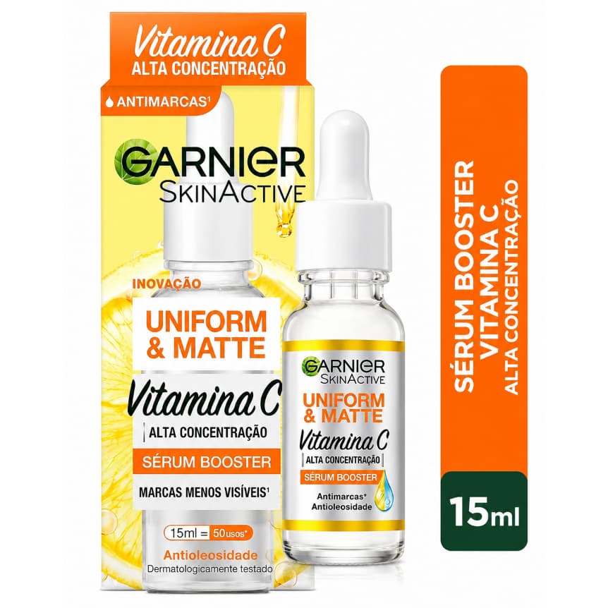 Sérum Facial Garnier 15ml Vitamina C Antimanchas Uniform Matte