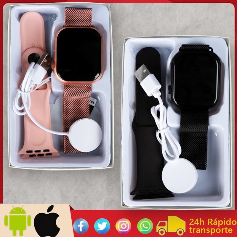 Conjunto De Presente De Aniversário Para Presentes De Feriado 2 Em 1 Smartwatch Relógio Inteligente