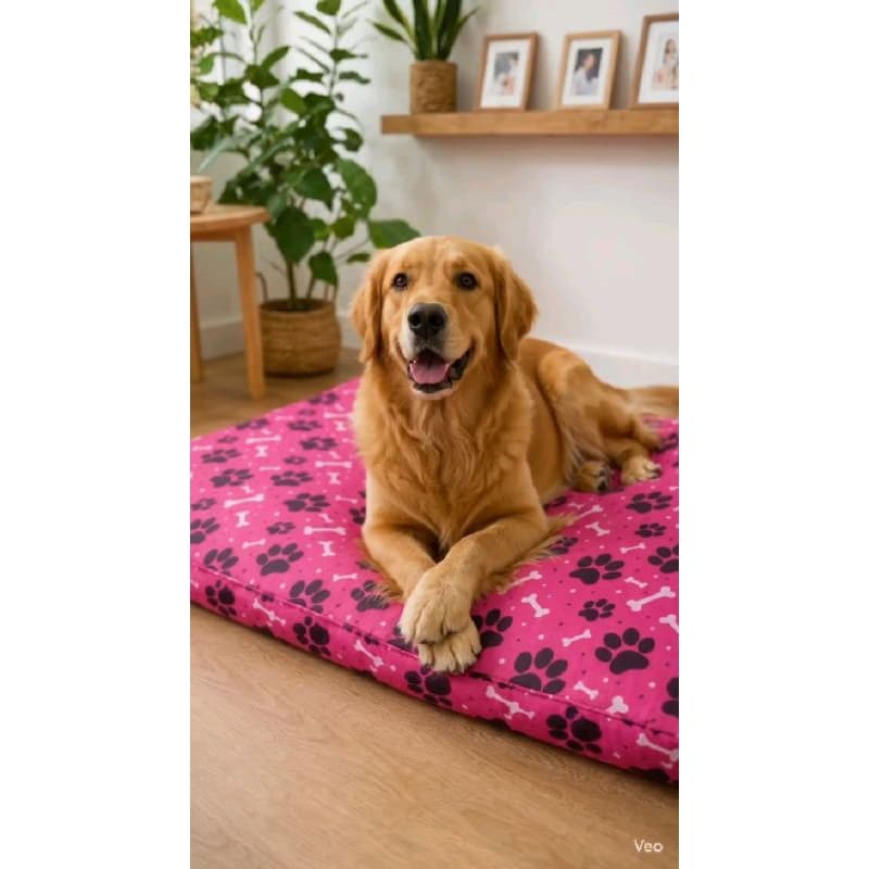 Cama Pet Colchonete Impermeável para Gatos e Cães  G 80x50cm