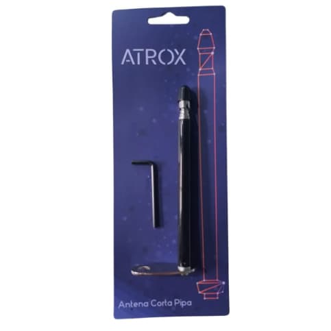 ANTENA CORTA PIPA RETRÁTIL PRETO - FIXAÇÃO RETROVISOR - ATROX NOVO