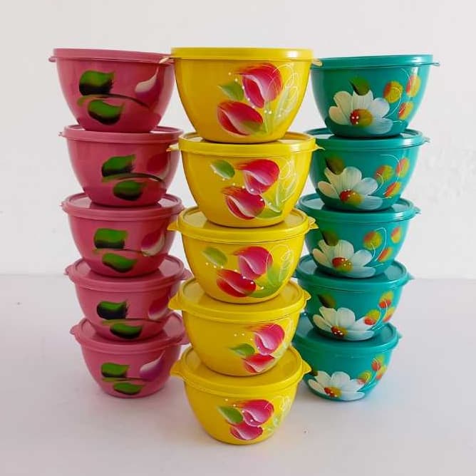 BOLW 750ML PINTURA A MÃO 5 UNIDADES PARA SUA COZINHA