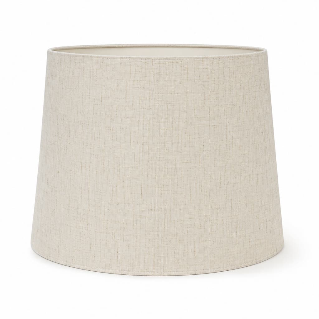 Cúpula Abajur Linho Algodão Bege 35x45x30 Semi Cônica Luminária Sala Quarto Decoração