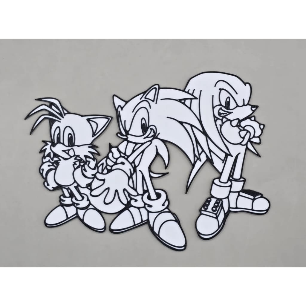 placas 3D para colorir sonic