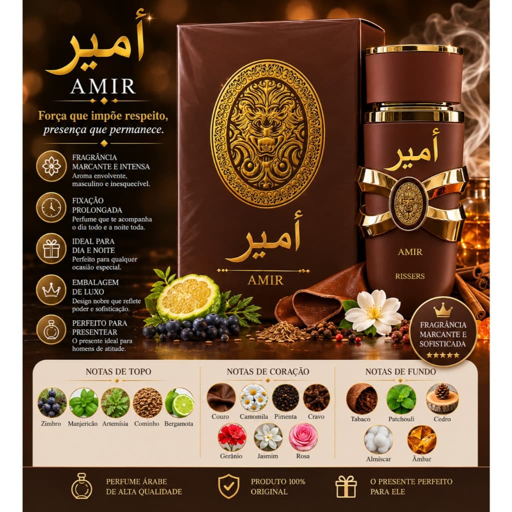 Perfume Árabe Masculino Feminino Rissers 100ml