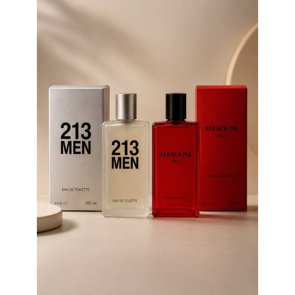 Perfume Masculino Kit Presente Dia dos Pais com 2 Unidades 100ml Estilo e Sofisticação
