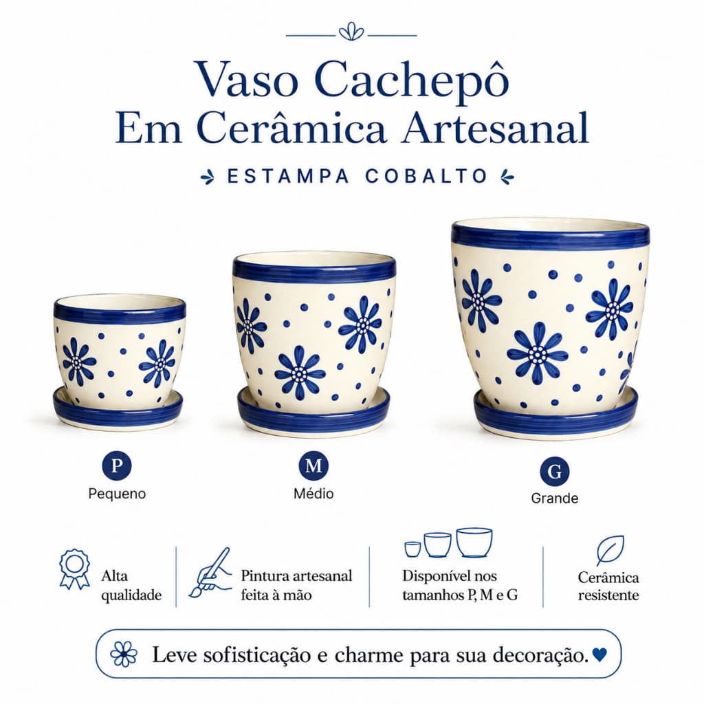 Cachepô Decorativo De Cerâmica Disponível Nos Tamanhos Grande Médio E Pequeno Decoração Casa Jardins