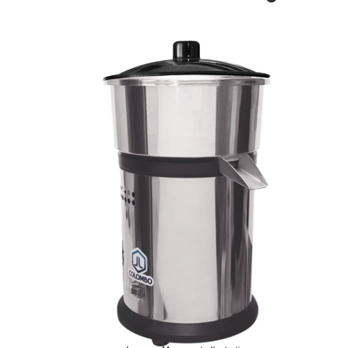 Espremedor extrator de suco grande em aço inox polido industrial e comercial