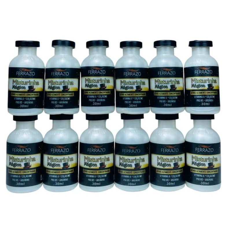 Misturinha Mágica 12 Unid. Vitamina A, Colágeno e Pro B5 30mL Ferrazo Profection