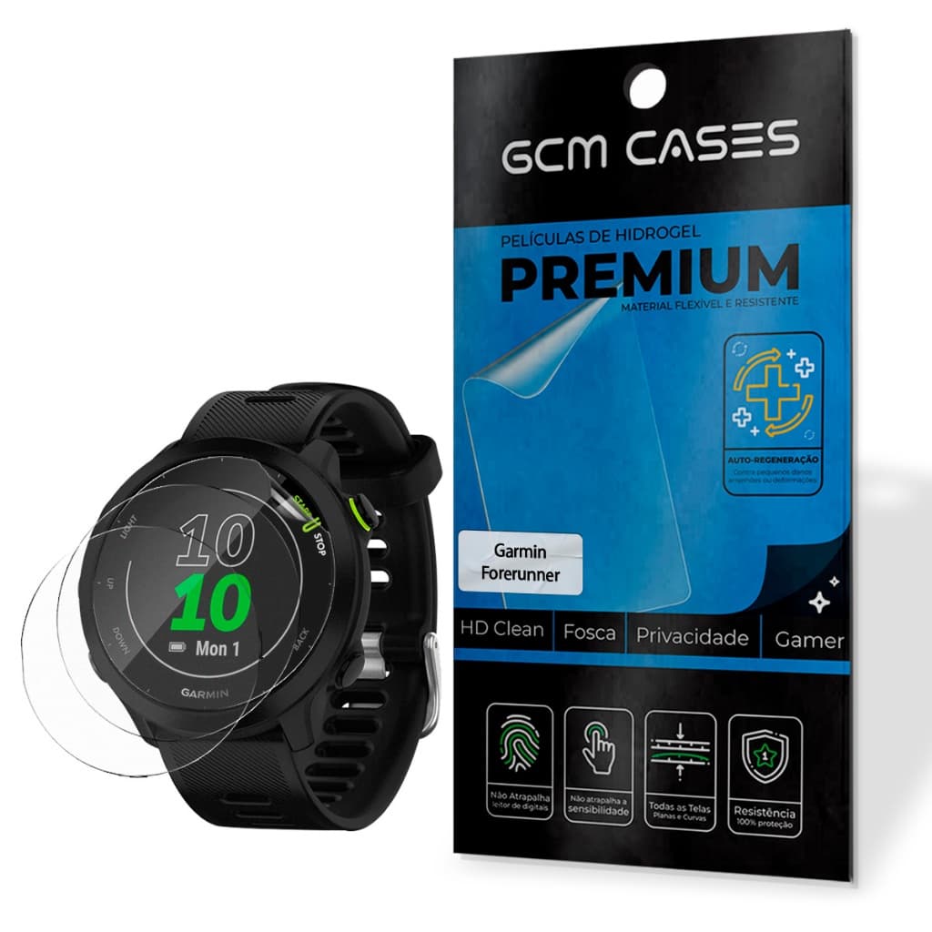 Kit 3 Película Hidrogel para Garmin Forerunner Todos os modelos Protetora Invisível