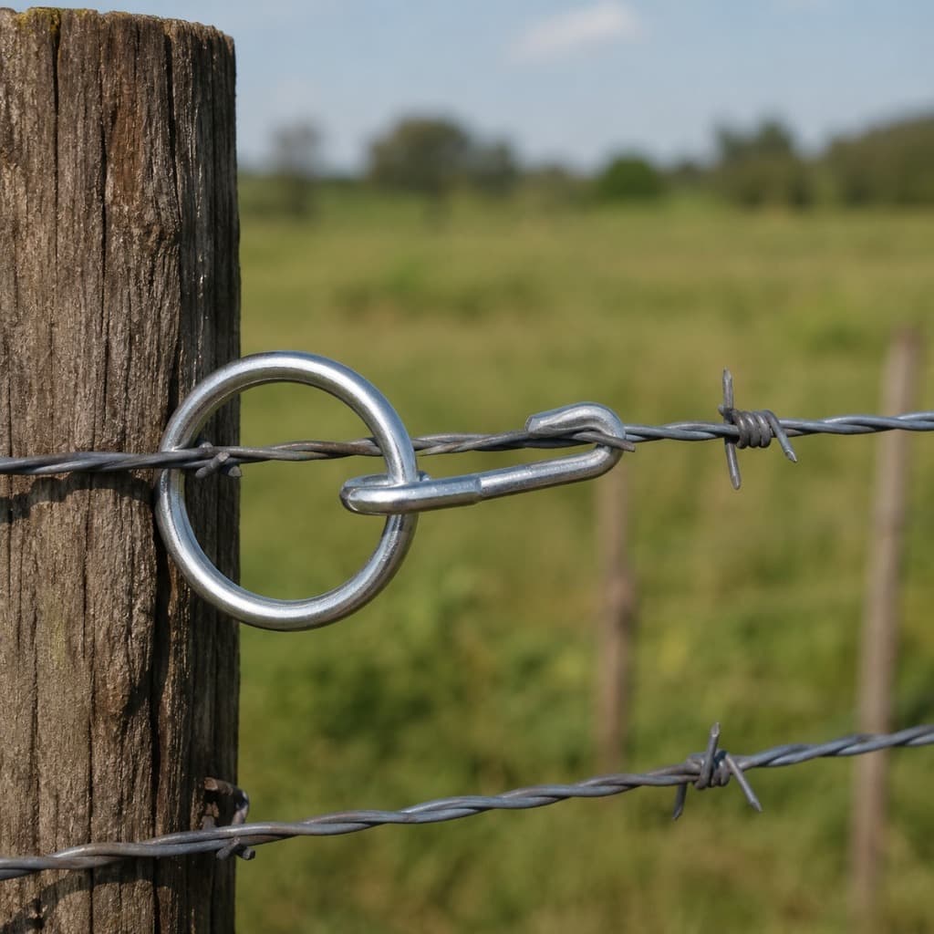 Esticador Argola Para Arame Farpado Estica Cerca Aço Maciço Galvanizado