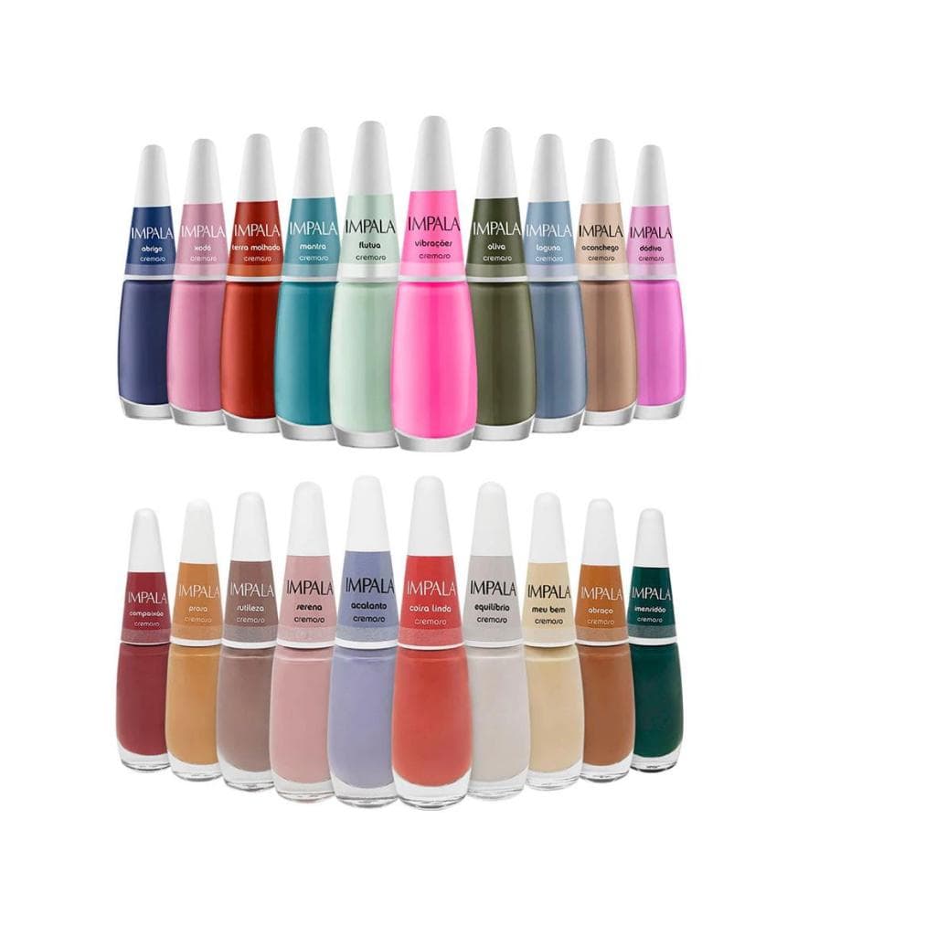 KIT COM 10 ESMALTES NA IMPALA COR DA MODA R49.90