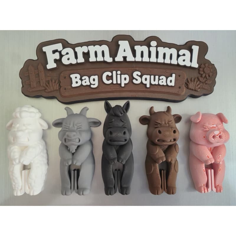 Kit Prendedor de Embalagem Animais Divertidos