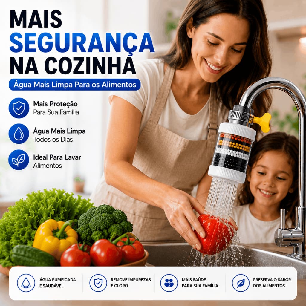Filtro de torneira de 6 camadas purificador de água torneira de cozinha chuveiro para banheiro acessórios de cozinha