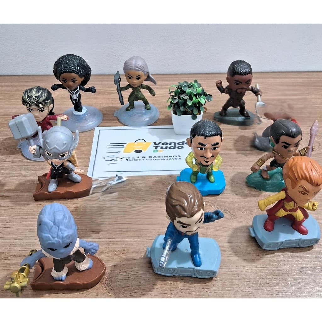 11 bonecos Marvel - Lote com 11 minifiguras Marvel articulados - Coleção do MC Donalds