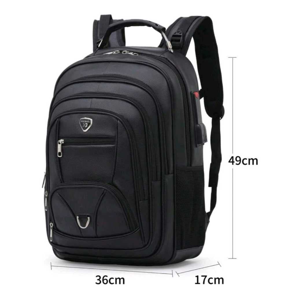 Mochila Couro PU executiva e universitário Reforçado com compartimento para NOTEBOOK
