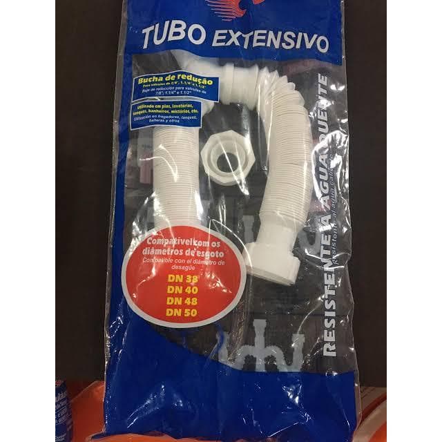 Sifão Duplo Plasbohn Universal Ajustável Para Pia e Tanque Branco