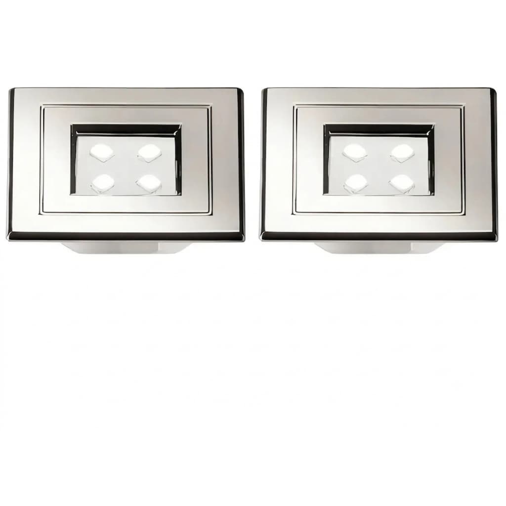 Kit 2 Spots LED de Embutir 1W 6000K Branco Frio Cromado Pix