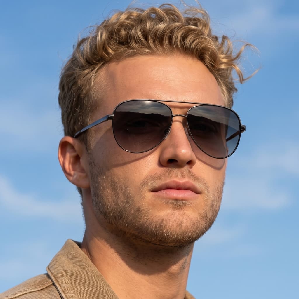 Óculos de Sol Aviador Polarizado Escuro Premium Classico Vintage Fino Retro uv400 Masculino Feminino