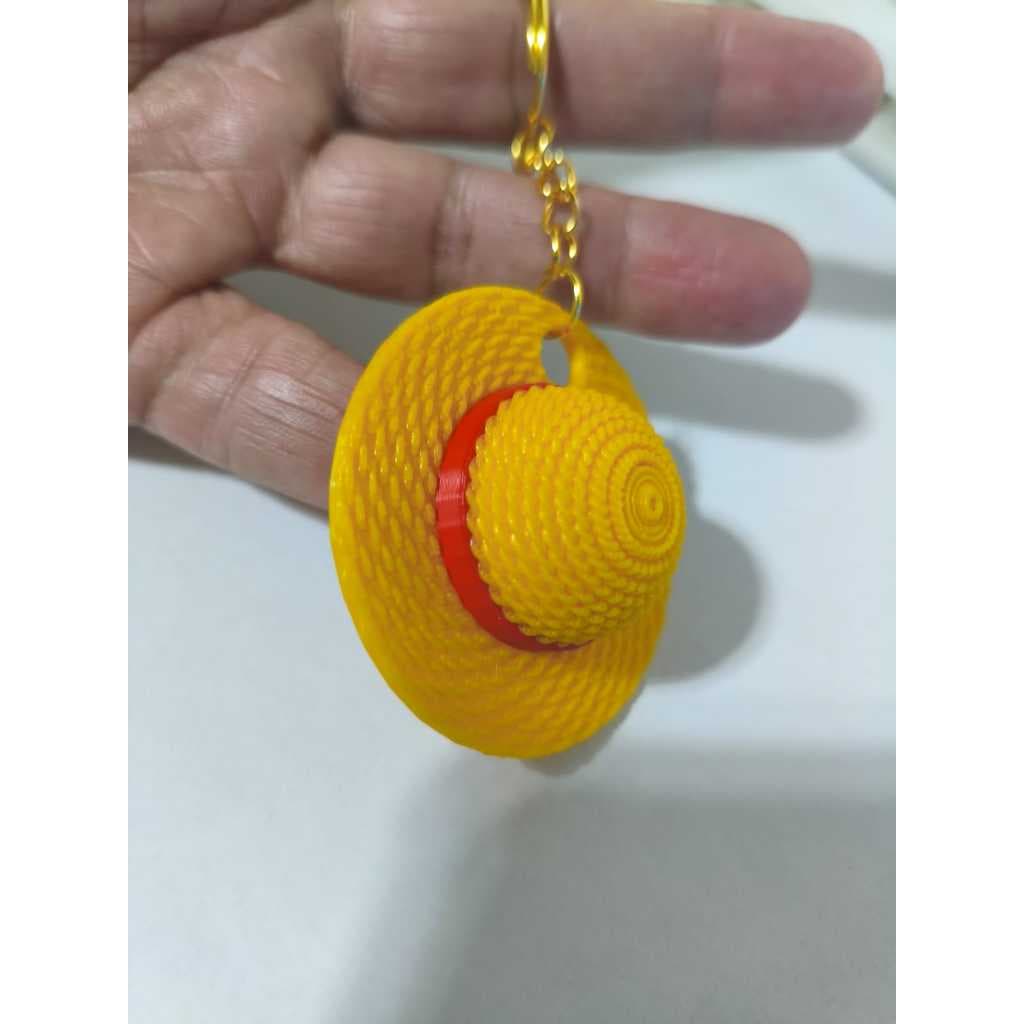 Chaveiro Chapéu do Luffy One Piece Anime Geek Colecionável texturizado impressao 3d
